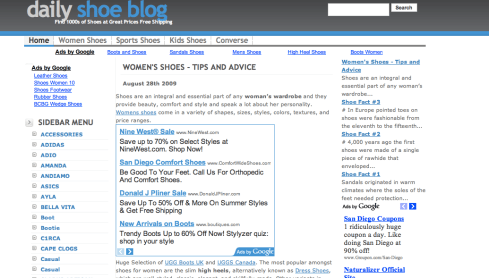 blog with google ads