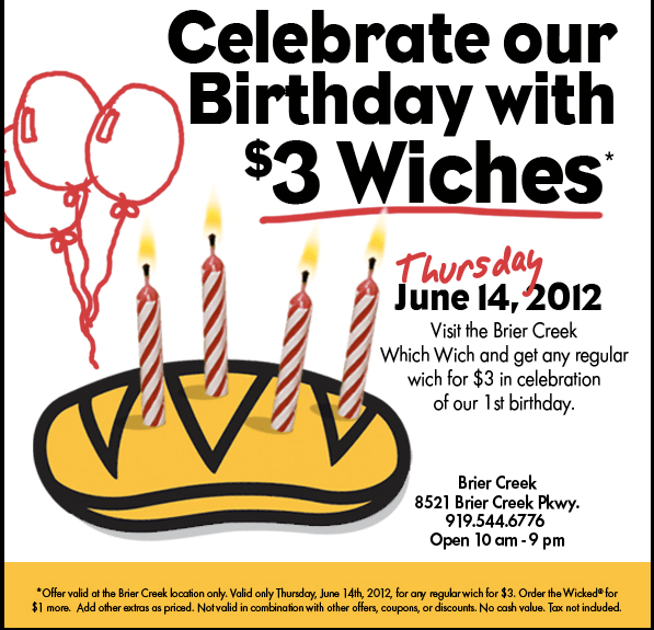 Which Wich Brier Creek Email