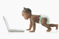 Baby with Computer